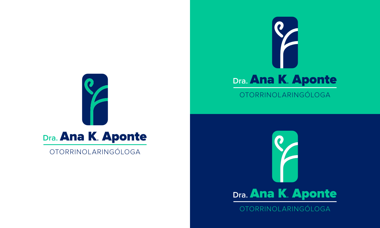 Dra. Ana K. Aponte - Logo - Versión principal y versiones alternativas.