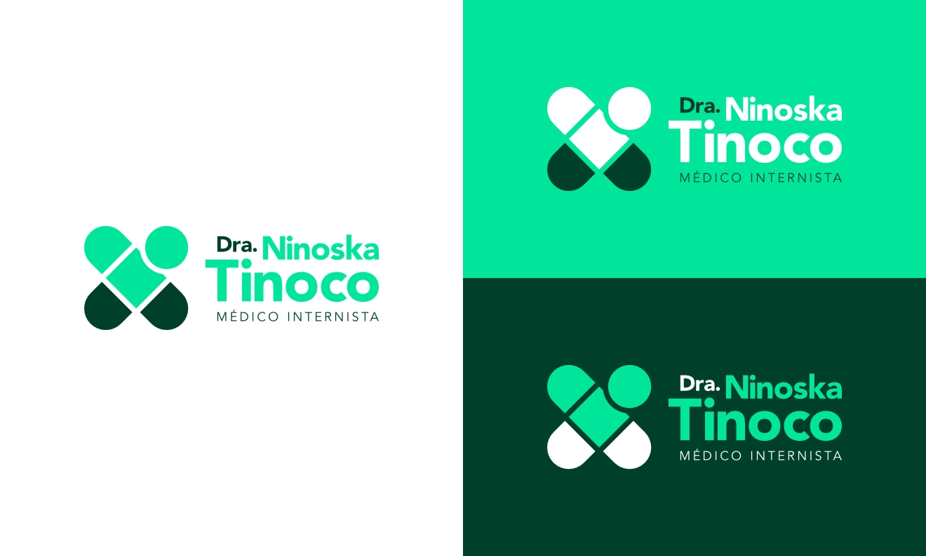 Dra. Ninoska Tinoco - Logo - Versión principal y versiones alternativas.