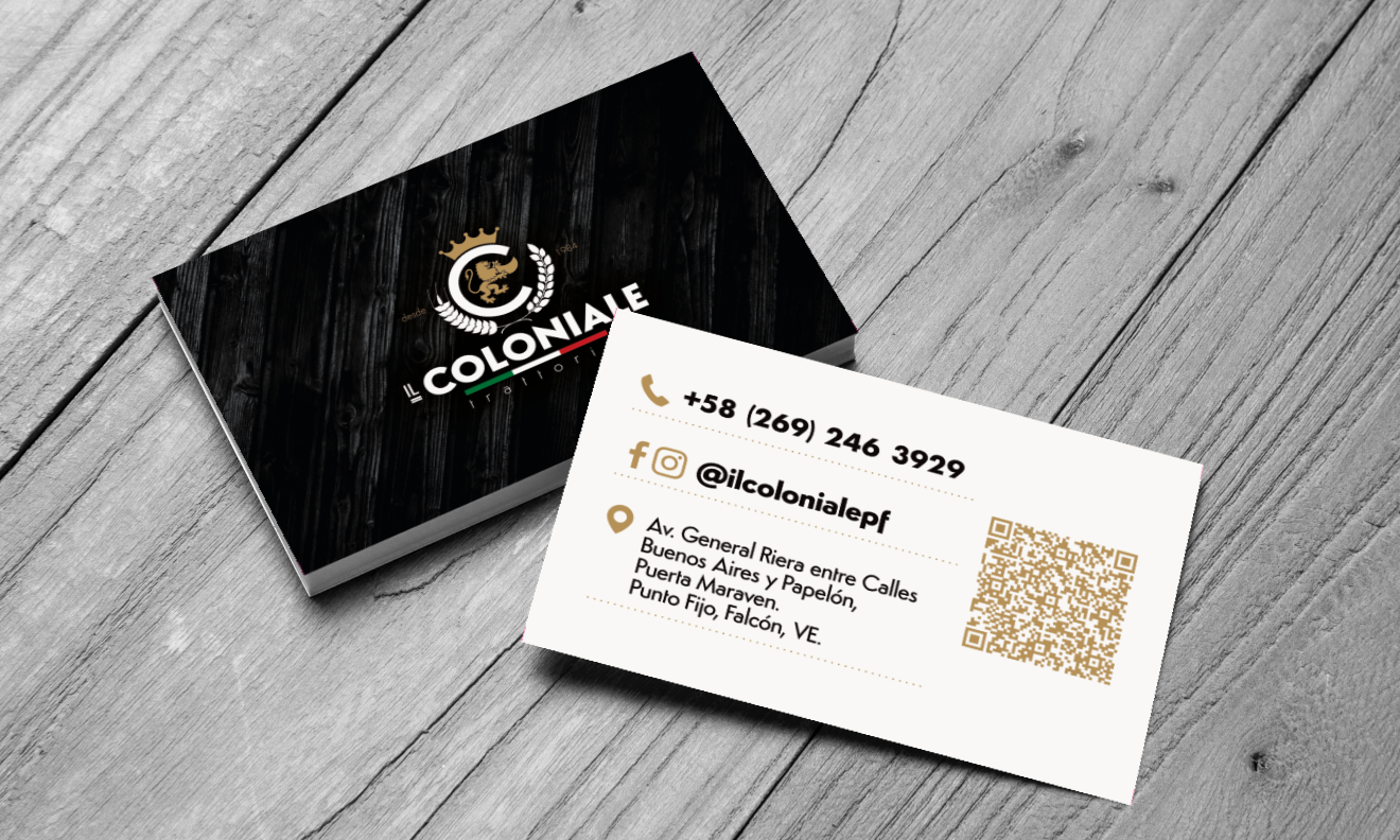 Il Coloniale - Diseño - Tarjeta de presentación.