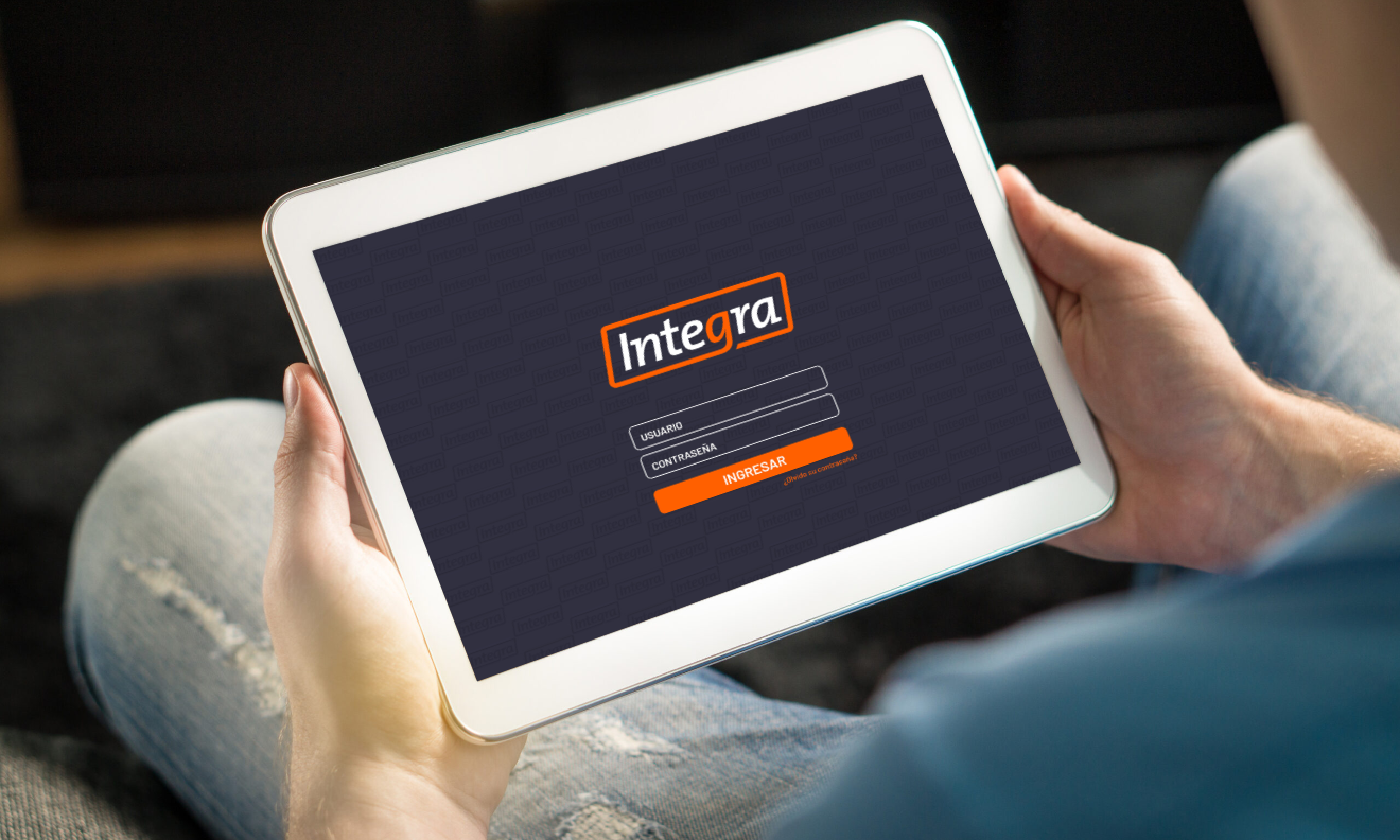 Integra -Diseño - Pantalla de inicio - Vista tablet.